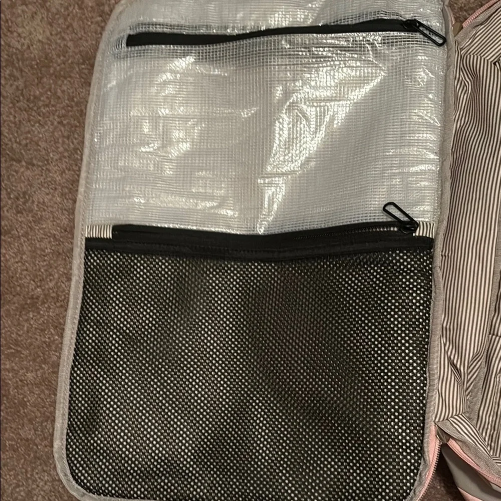 Stylish Gray and Pink Backpack - Picture 5 of 13